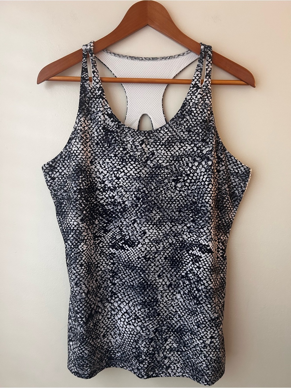 Women's Black & White Racerback Tank Top